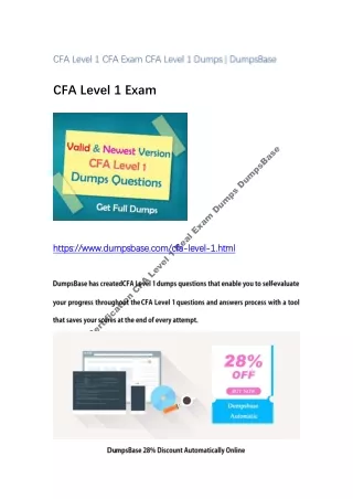 cfa level 1 cfa exam cfa level 1 dumps dumpsbase