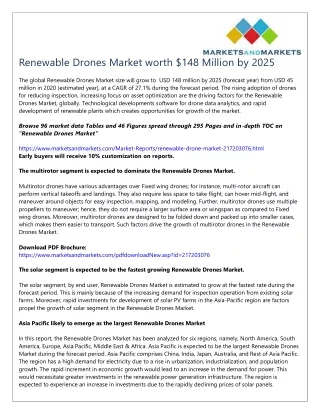 Renewable Drones Market worth $148 Million by 2025