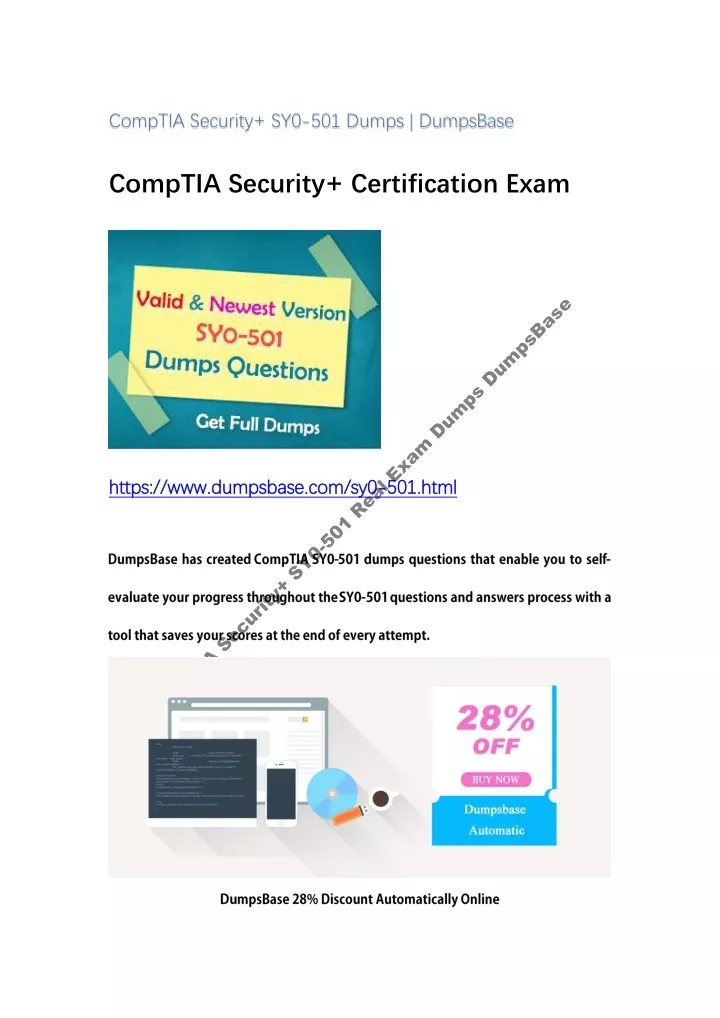 comptia security sy0 501 dumps dumpsbase