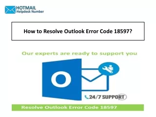 How to Resolve Outlook Error Code 18597?