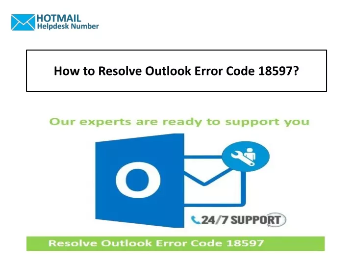 how to resolve outlook error code 18597