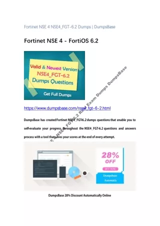 fortinet nse 4 nse4 fgt 6 2 dumps dumpsbase