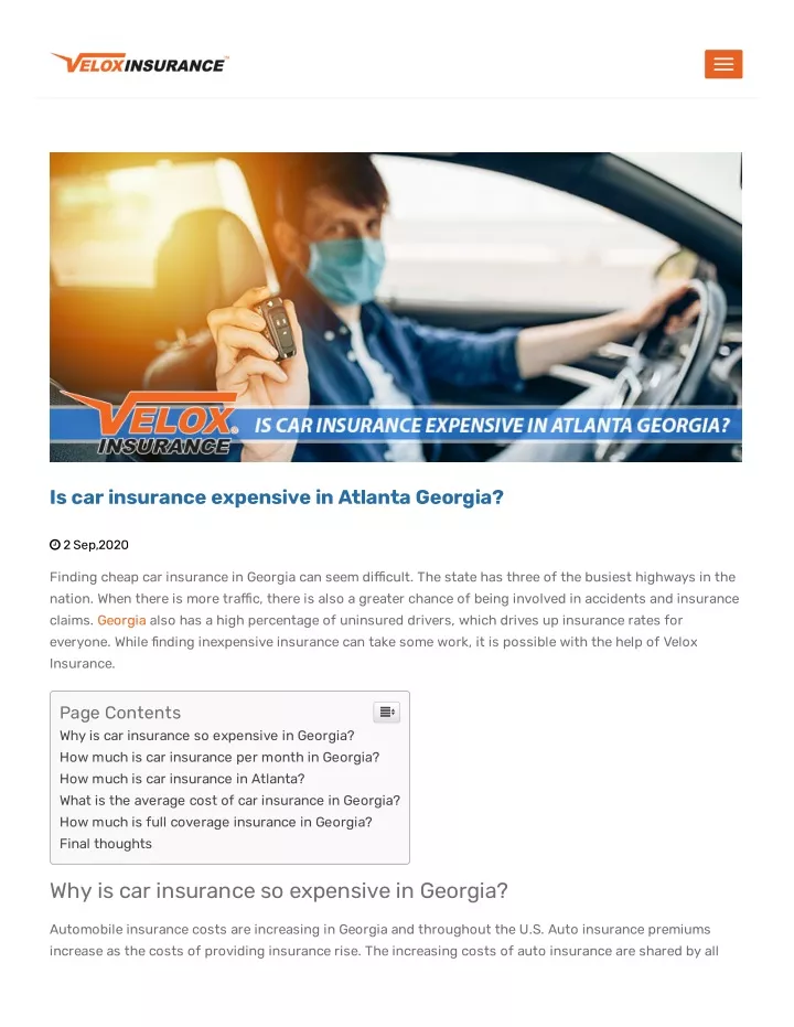 is car insurance expensive in atlanta georgia