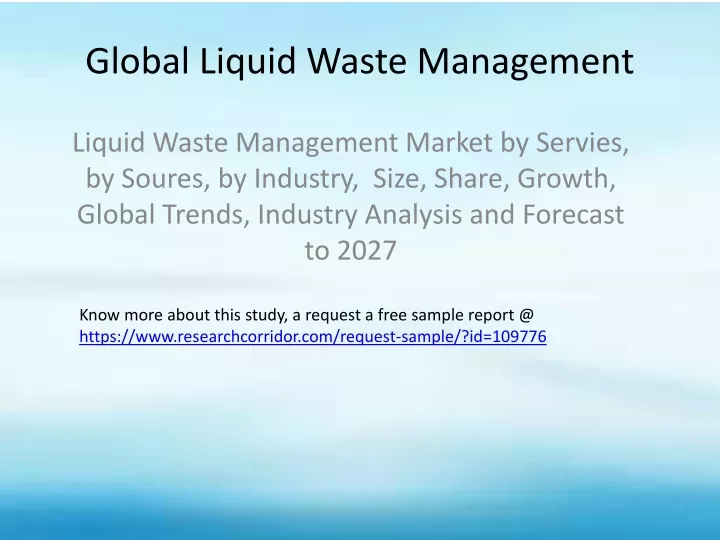 global liquid waste management