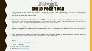 child pose yoga