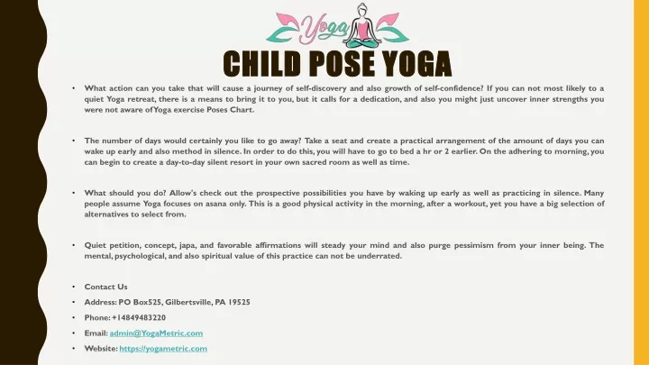 child pose yoga