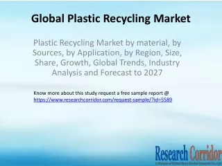 Plastic Recycling Market by material, by Sources, by Application, by Region, Size, Share, Growth, Global Trends, Industr