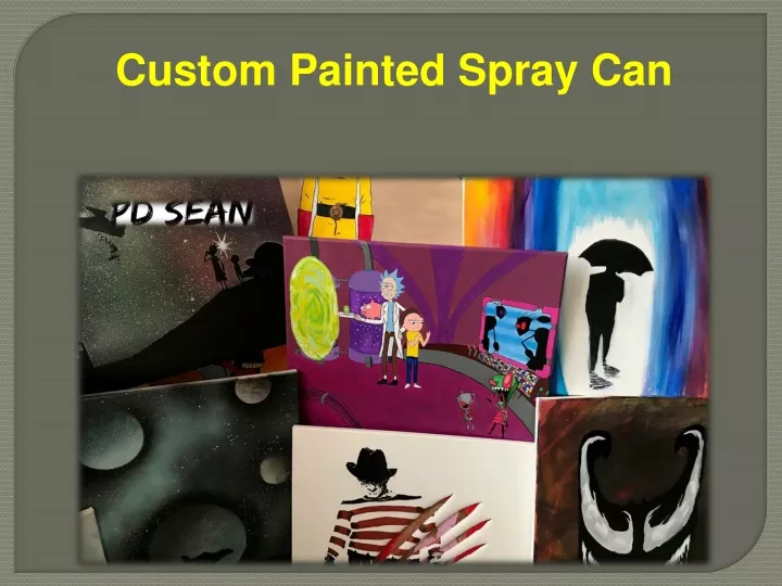 custom painted spray can