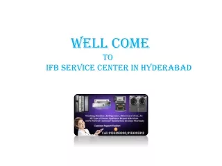 IFB Washing Machine Customer care in Hyderabad