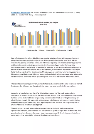 global small wind market was valued
