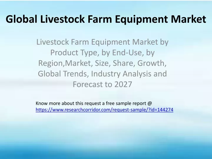 global livestock farm equipment market