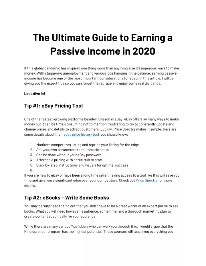 the ultimate guide to earning a passive income