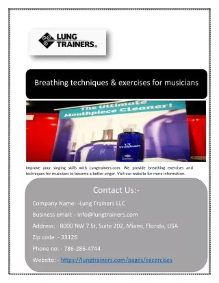 breathing techniques exercises for musicians