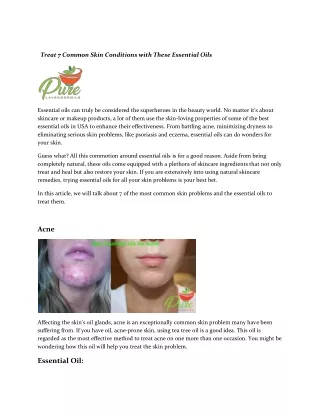 treat 7 common skin conditions with these