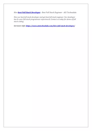 hire best full stack developer best full stack