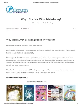Why Marketing Matters - Marketing Agency in Pune