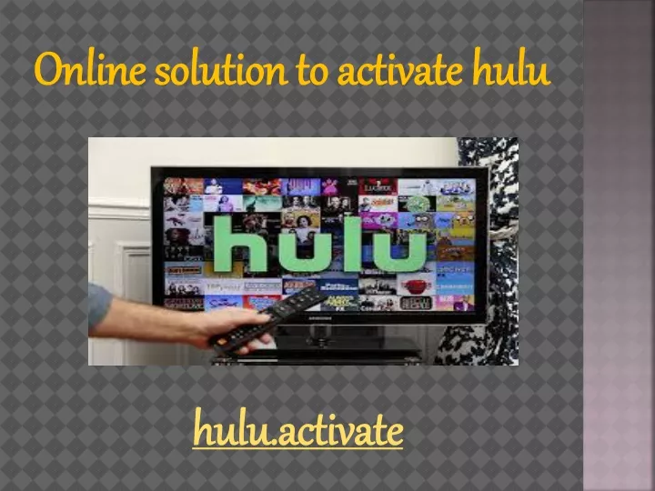 online solution to activate hulu