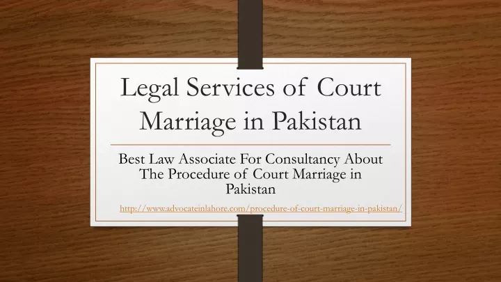 legal services of court marriage in pakistan