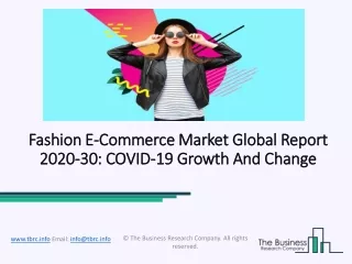 Fashion E-Commerce Market Forecast to 2030 | Covid 19 Growth And Change