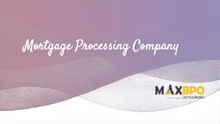mortgage processing company