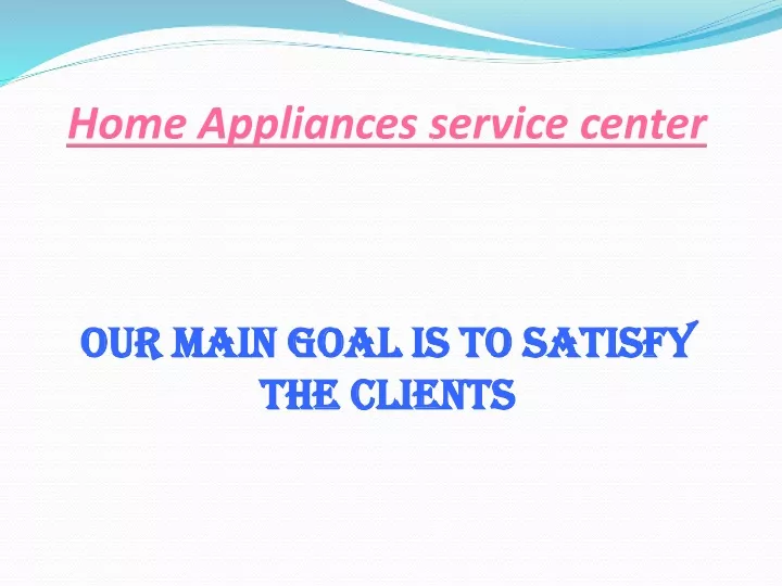 home appliances service center