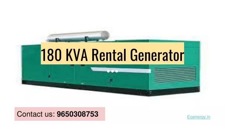180 kva rental generator