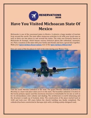 Have You Visited Michoacan State Of Mexico