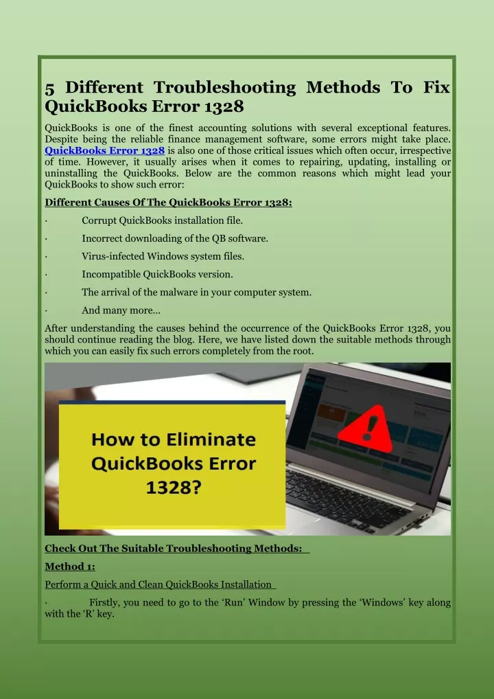 5 different troubleshooting methods