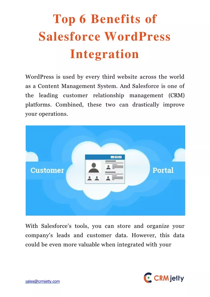 top 6 benefits of salesforce wordpress integration