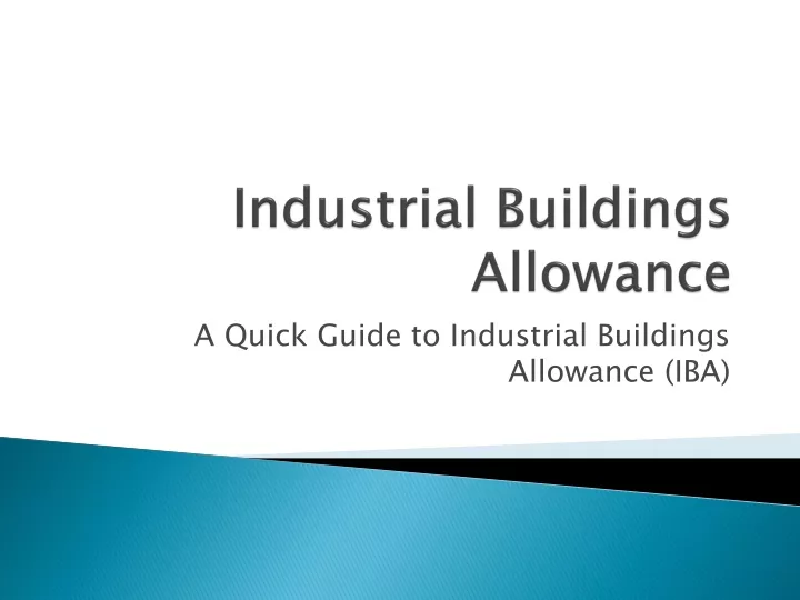 industrial buildings allowance