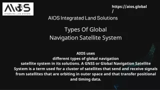 Use of Types of Global Navigation Satellite System by AIOS