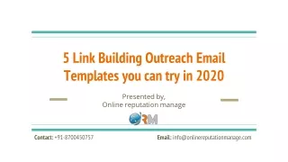 5 link building outreach email templates you can try in 2020
