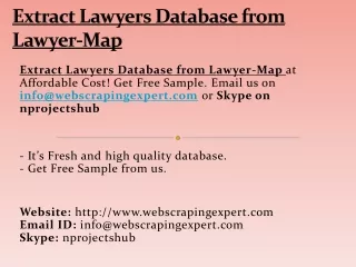extract lawyers database from lawyer map
