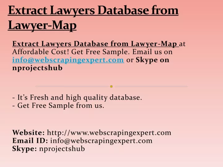 extract lawyers database from lawyer map