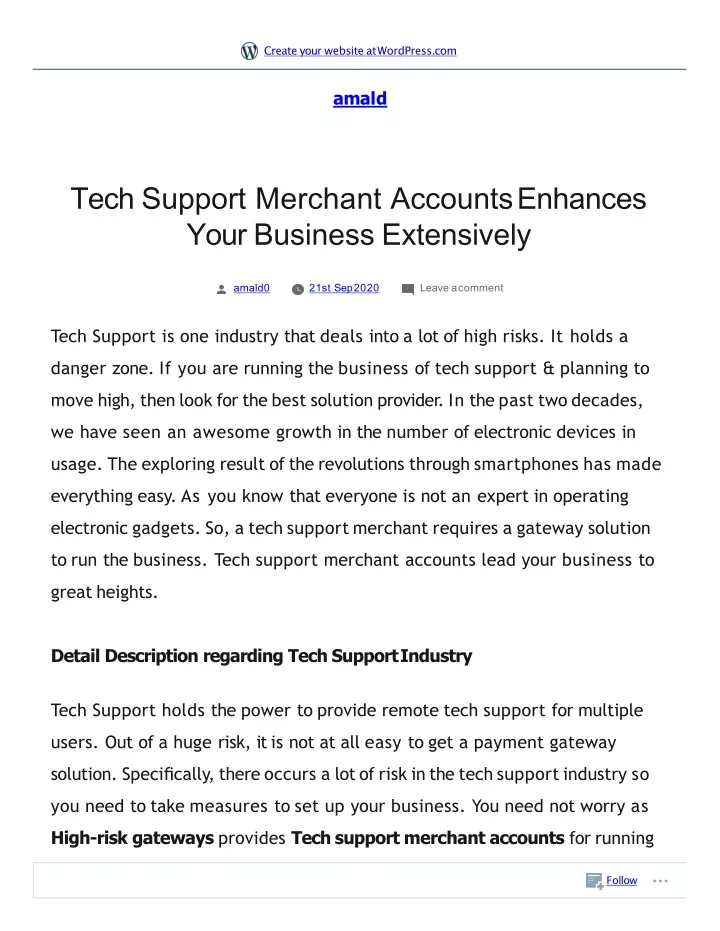 tech support merchant accounts enhances your business extensively