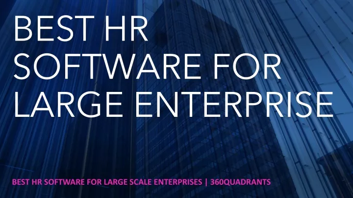 best hr software for large enterprise