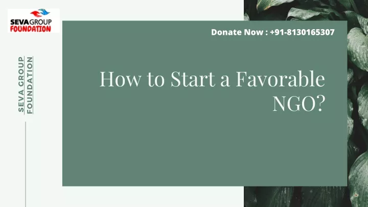 how to start a favorable ngo