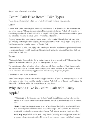 How to Rent a Bike