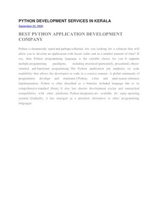 python development services in kerala september
