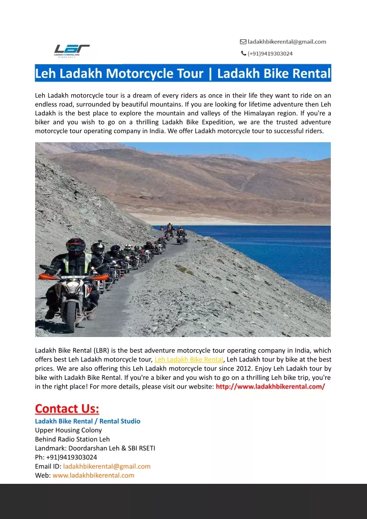 leh ladakh motorcycle tour ladakh bike rental
