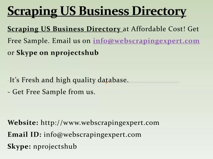 scraping us business directory