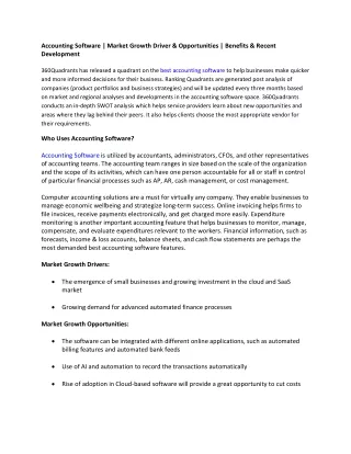 accounting software market growth driver