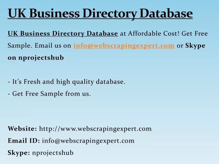 uk business directory database