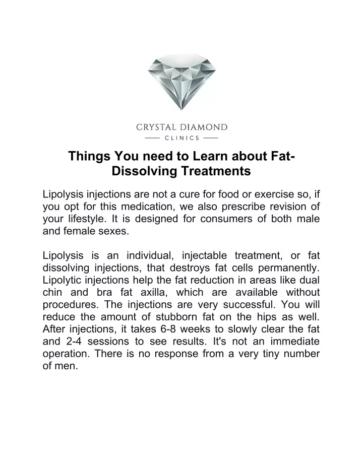 things you need to learn about fat dissolving