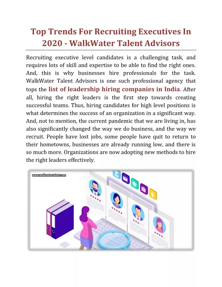 top trends for recruiting executives in 2020