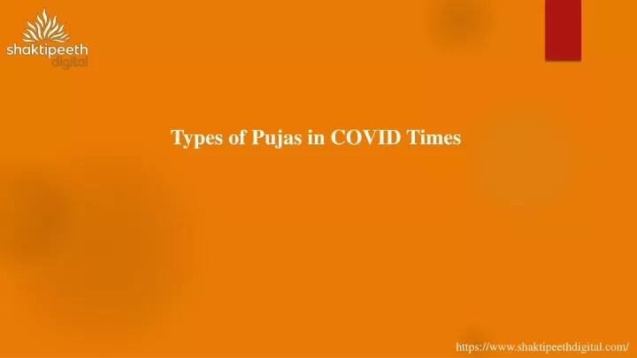 types of pujas in covid times