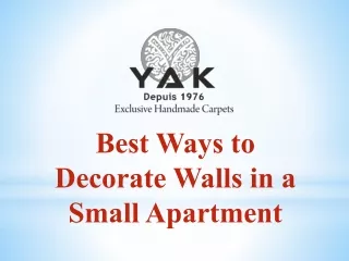 Best Ways to Decorate Walls in a Small Apartment