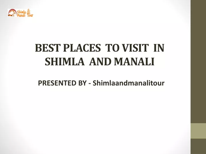 best places to visit in shimla and manali