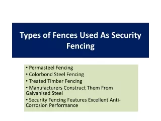 types of fences used as security fencing
