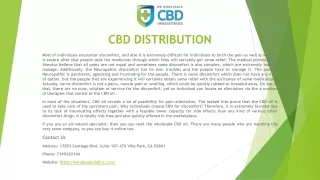 cbd distribution